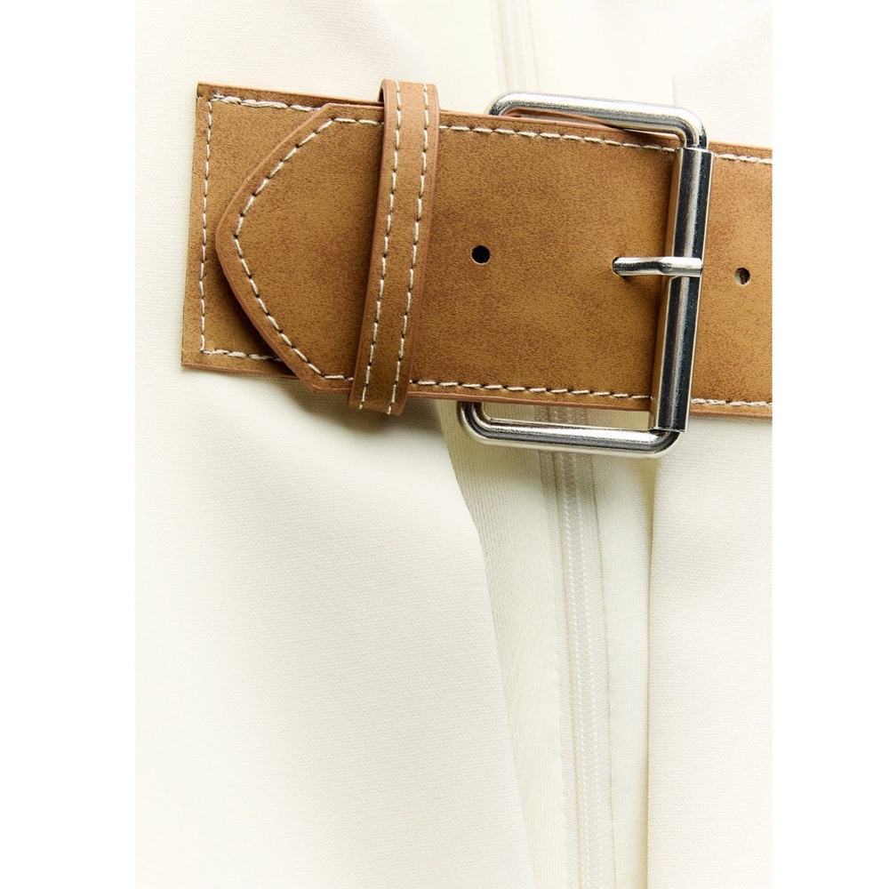 Zara BELTED TAILORED DRESS - Picture 12 of 16